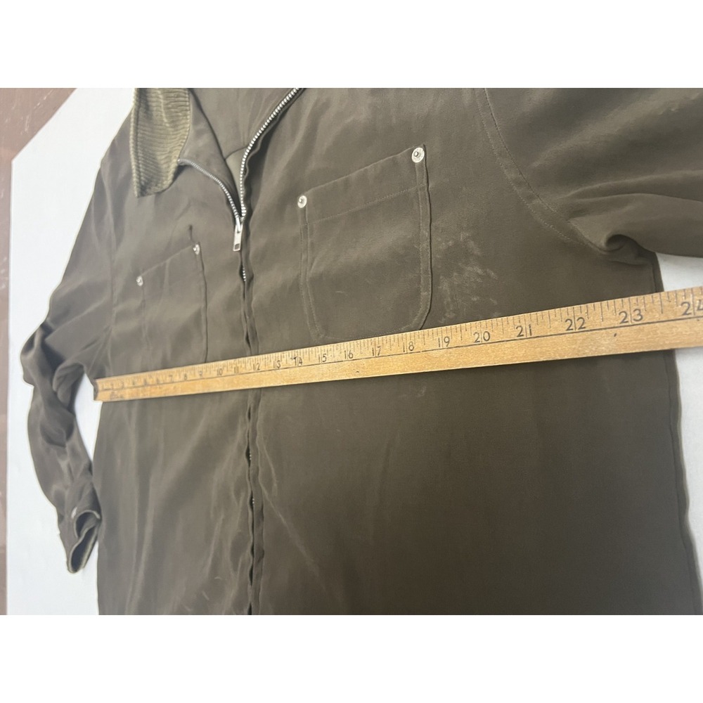 Denim and Co Jeanswear Jacket Mens Large Army Green Full Zip - Picture 7 of 7